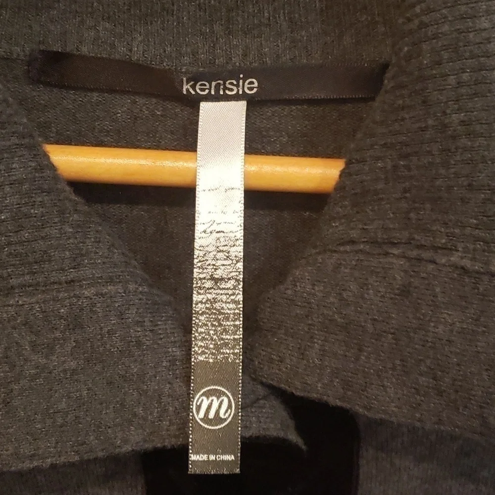 Kensie long button down Cardigan grey sweater